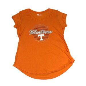 Russell University of Tennessee Volunteers Womens Orange V-Neck T-Shirt Large